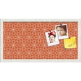 thumbnail image 1 of PinPix 24x12 Custom Cork Bulletin Board Floral Dark Orange Poster Board Has a Fabric Style Canvas Finish, Framed in Floral Dark Orange, by ArtToFrames (PinPix-547), 1 of 6