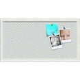 thumbnail image 1 of PinPix 24x12 Custom Cork Bulletin Board Maze White Aqua Poster Board Has a Fabric Style Canvas Finish, Framed in Maze White Aqua, by ArtToFrames (PinPix-1833), 1 of 1