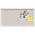 thumbnail image 1 of PinPix 24x12 Custom Cork Bulletin Board Peach White Poster Board Has a Fabric Style Canvas Finish, Framed in Peach White, by ArtToFrames (PinPix-1874), 1 of 5