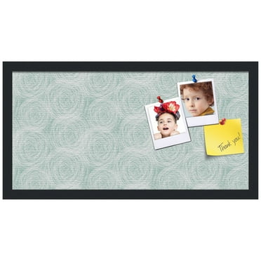 PinPix ArtToFrames 22x10 Custom Cork Bulletin Board    Poster Board Has a Fabric Style Canvas Finish, Framed in Satin Black (PinPix-1926)