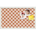 thumbnail image 1 of PinPix 24x14 Custom Cork Bulletin Board Argyle Burnt Orange Poster Board Has a Fabric Style Canvas Finish, Framed in Argyle Burnt Orange, by ArtToFrames (PinPix-634), 1 of 6