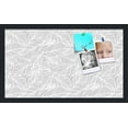 thumbnail image 1 of PinPix 24x14 Custom Cork Bulletin Board Grey White Poster Board Has a Fabric Style Canvas Finish, Framed in Grey White, by ArtToFrames (PinPix-1872), 1 of 5