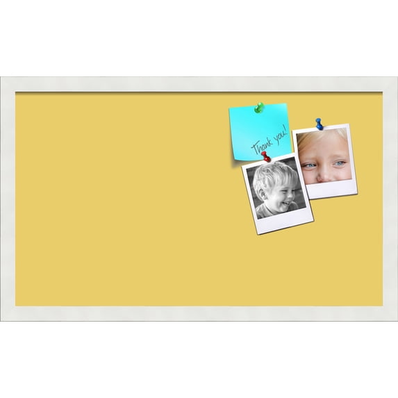 PinPix 24x14 Custom Cork Bulletin Board Honey Pastel Poster Board Has a Fabric Style Canvas Finish, Framed in Honey Pastel, by ArtToFrames (PinPix-1810)