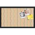 thumbnail image 1 of PinPix 24x14 Custom Cork Bulletin Board Multi Color Waves Poster Board Has a Fabric Style Canvas Finish, Framed in Multi Color Waves, by ArtToFrames (PinPix-565), 1 of 6