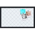 thumbnail image 1 of PinPix 24x14 Custom Cork Bulletin Board Peaks Modern Pattern White Navy Poster Board Has a Fabric Style Canvas Finish, Framed in Peaks Modern Pattern White Navy, by ArtToFrames (PinPix-1797), 1 of 6