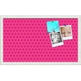 thumbnail image 1 of PinPix 24x14 Custom Cork Bulletin Board Pink Polka Dot Poster Board Has a Fabric Style Canvas Finish, Framed in Pink Polka Dot, by ArtToFrames (PinPix-450), 1 of 6