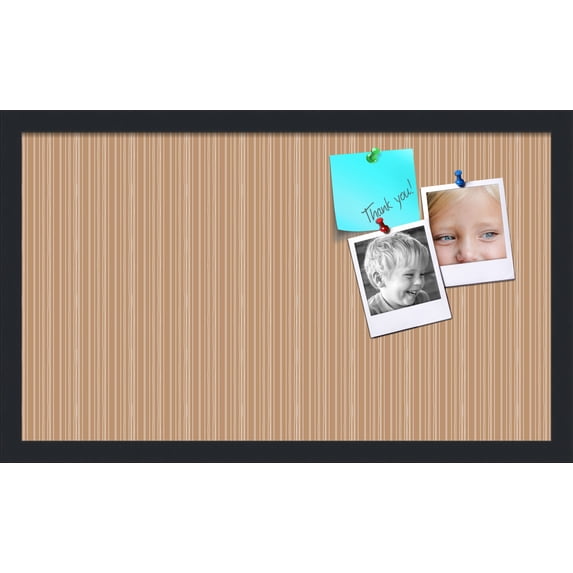 PinPix 24x14 Custom Cork Bulletin Board Poster Board Has a Fabric Style Canvas Finish, Framed in Other, by ArtToFrames (PinPix-612)