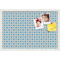 thumbnail image 1 of PinPix 24x16 Custom Cork Bulletin Board Bule Polka Dot Poster Board Has a Fabric Style Canvas Finish, Framed in Bule Polka Dot, by ArtToFrames (PinPix-341), 1 of 6