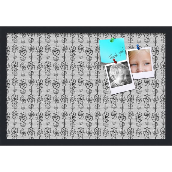 PinPix 24x16 Custom Cork Bulletin Board Floral design Perfect Blooms Poster Board Has a Fabric Style Canvas Finish, Framed in Floral design Perfect Blooms, by ArtToFrames (PinPix-205)
