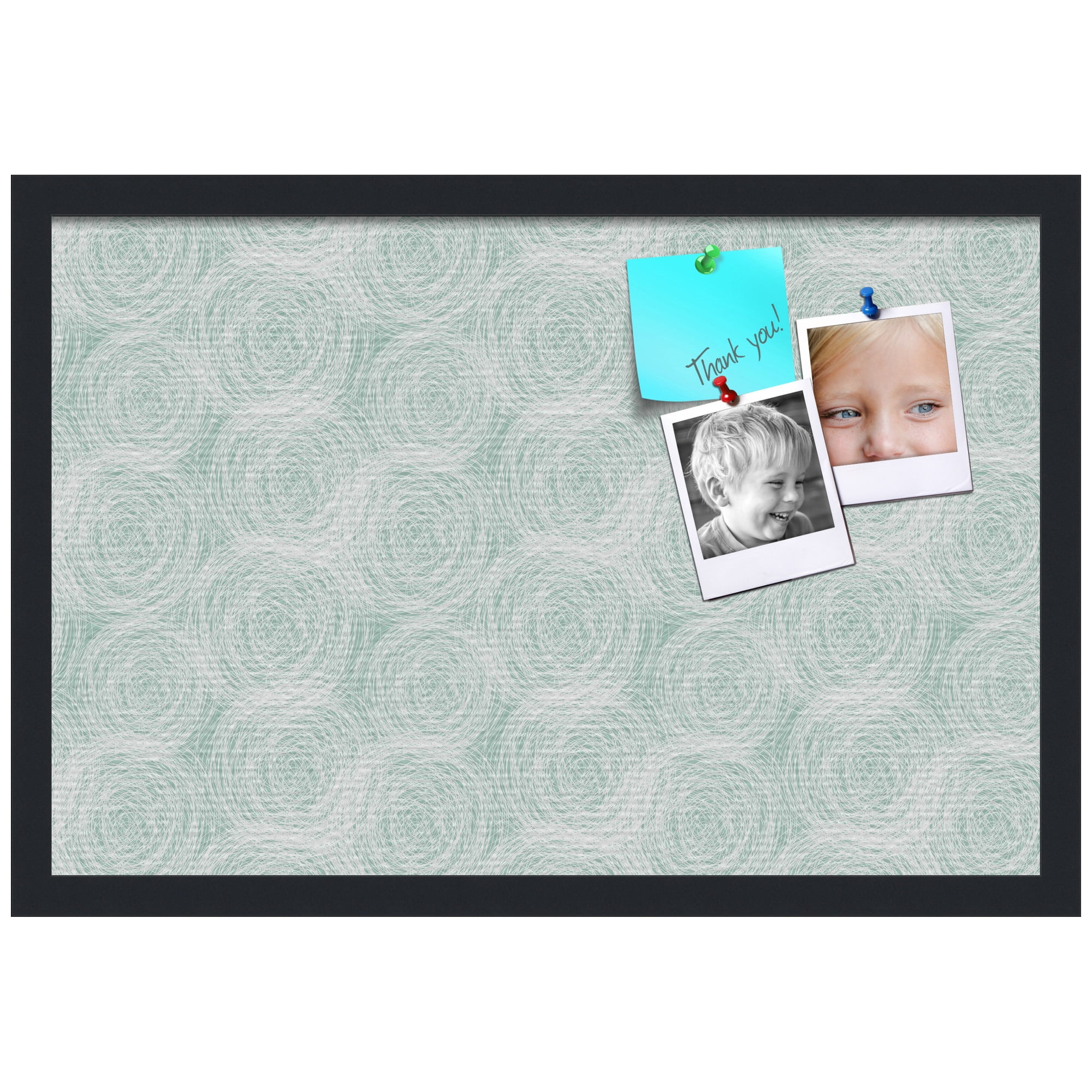 PinPix ArtToFrames 22x14 Custom Cork Bulletin Board    Poster Board Has a Fabric Style Canvas Finish, Framed in Satin Black (PinPix-1926)