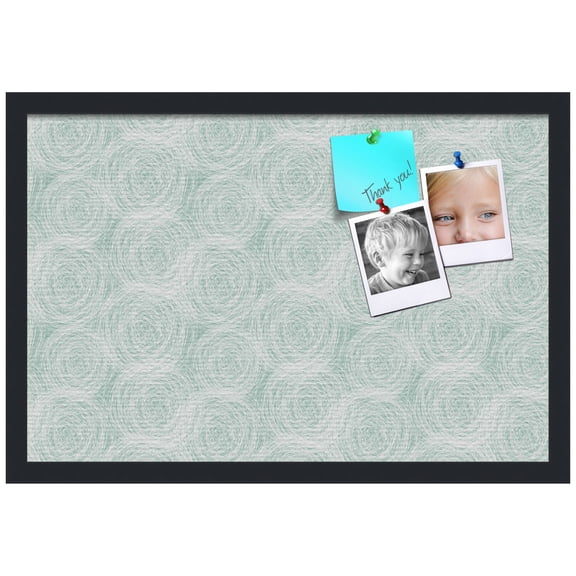 PinPix ArtToFrames 22x14 Custom Cork Bulletin Board Poster Board Has a Fabric Style Canvas Finish, Framed in Satin Black (PinPix-1926)