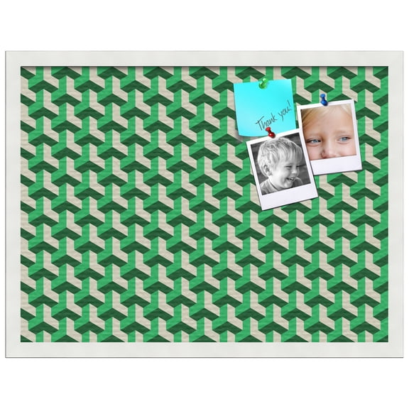 PinPix 24x18 Custom Cork Bulletin Board Baus Green Beige Poster Board Has a Fabric Style Canvas Finish, Framed in Baus Green Beige, by ArtToFrames (PinPix-1531)