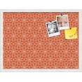 thumbnail image 1 of PinPix 24x18 Custom Cork Bulletin Board Floral Dark Orange Poster Board Has a Fabric Style Canvas Finish, Framed in Floral Dark Orange, by ArtToFrames (PinPix-547), 1 of 6