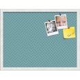 thumbnail image 1 of PinPix 24x18 Custom Cork Bulletin Board Lattice Aqua Poster Board Has a Fabric Style Canvas Finish, Framed in Lattice Aqua, by ArtToFrames (PinPix-1816), 1 of 1