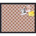 thumbnail image 1 of PinPix 24x20 Custom Cork Bulletin Board Argyle Burnt Orange Poster Board Has a Fabric Style Canvas Finish, Framed in Argyle Burnt Orange, by ArtToFrames (PinPix-634), 1 of 6