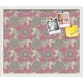 thumbnail image 1 of PinPix 24x20 Custom Cork Bulletin Board Bohemian Elephants Watermelon Poster Board Has a Fabric Style Canvas Finish, Framed in Bohemian Elephants Watermelon, by ArtToFrames (PinPix-1580), 1 of 5