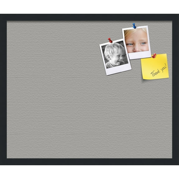 PinPix 24x20 Custom Cork Bulletin Board Dark Stone Poster Board Has a Fabric Style Canvas Finish, Framed in Dark Stone, by ArtToFrames (PinPix-1808)