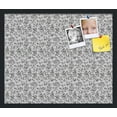 thumbnail image 1 of PinPix 24x20 Custom Cork Bulletin Board Floral Black Roses Poster Board Has a Fabric Style Canvas Finish, Framed in Floral Black Roses, by ArtToFrames (PinPix-165), 1 of 6