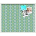 thumbnail image 1 of PinPix 24x20 Custom Cork Bulletin Board Floral Green Leaf Poster Board Has a Fabric Style Canvas Finish, Framed in Floral Green Leaf, by ArtToFrames (PinPix-554), 1 of 6