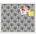 thumbnail image 1 of PinPix 24x20 Custom Cork Bulletin Board Grand Floral Motif Poster Board Has a Fabric Style Canvas Finish, Framed in Grand Floral Motif, by ArtToFrames (PinPix-181), 1 of 5