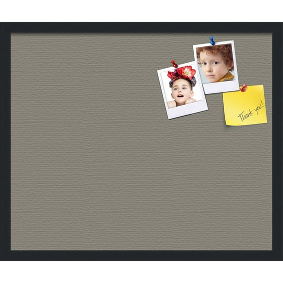 PinPix 24x20 Custom Cork Bulletin Board Pewter Poster Board Has a Fabric Style Canvas Finish, Framed in Pewter, by ArtToFrames (PinPix-1812)