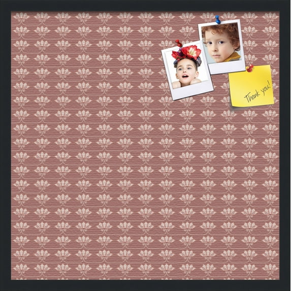 PinPix 24x24 Custom Cork Bulletin Board Pink Sea Shells Poster Board Has a Fabric Style Canvas Finish, Framed in Pink Sea Shells, by ArtToFrames (PinPix-553)