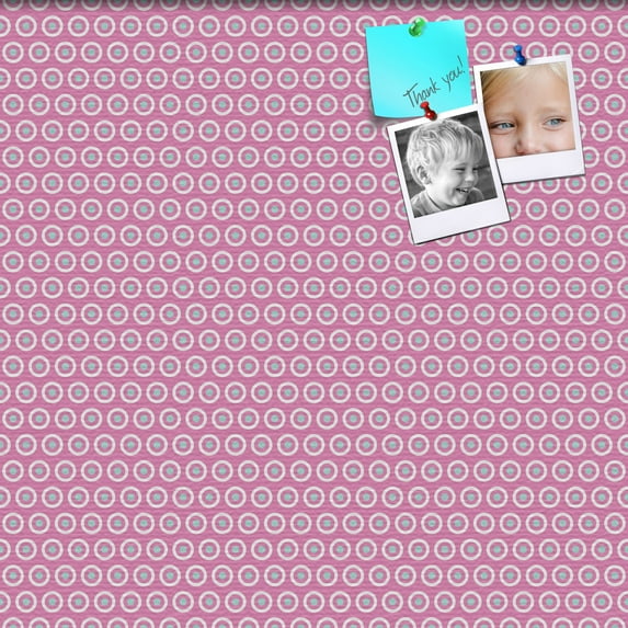 PinPix 24x24 Custom Cork Bulletin Board Pink - White Dots Poster Board Has a Fabric Style Canvas Finish, Framed in Pink - White Dots, by ArtToFrames (PinPix-362)