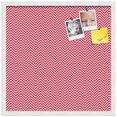 thumbnail image 1 of PinPix 24x24 Custom Cork Bulletin Board  Poster Board Has a Fabric Style Canvas Finish, Framed in White, by ArtToFrames (PinPix-309), 1 of 1