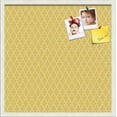 thumbnail image 1 of PinPix 24x24 Custom Cork Bulletin Board Quatrefoil Yellow Poster Board Has a Fabric Style Canvas Finish, Framed in Quatrefoil Yellow, by ArtToFrames (PinPix-279), 1 of 6