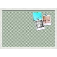 thumbnail image 1 of PinPix 26x18 Custom Cork Bulletin Board Nile Green Diamond Poster Board Has a Fabric Style Canvas Finish, Framed in Nile Green Diamond, by ArtToFrames (PinPix-380), 1 of 6
