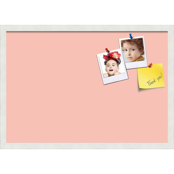 PinPix 26x18 Custom Cork Bulletin Board Pink Pastel Poster Board Has a Fabric Style Canvas Finish, Framed in Pink Pastel, by ArtToFrames (PinPix-1813)