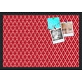 thumbnail image 1 of PinPix 26x18 Custom Cork Bulletin Board Quarterfoil Red Poster Board Has a Fabric Style Canvas Finish, Framed in Quarterfoil Red, by ArtToFrames (PinPix-484), 1 of 1