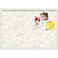 thumbnail image 1 of PinPix 26x18 Custom Cork Bulletin Board White Sand Poster Board Has a Fabric Style Canvas Finish, Framed in White Sand, by ArtToFrames (PinPix-1880), 1 of 5