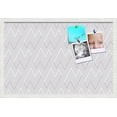 thumbnail image 1 of PinPix 27x18 Custom Cork Bulletin Board Modeco Zig Zag Grey Poster Board Has a Fabric Style Canvas Finish, Framed in Modeco Zig Zag Grey, by ArtToFrames (PinPix-1508), 1 of 1