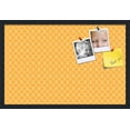thumbnail image 1 of PinPix 27x18 Custom Cork Bulletin Board Orange Chain Poster Board Has a Fabric Style Canvas Finish, Framed in Orange Chain, by ArtToFrames (PinPix-577), 1 of 1