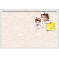 thumbnail image 1 of PinPix 27x18 Custom Cork Bulletin Board Peach White Poster Board Has a Fabric Style Canvas Finish, Framed in Peach White, by ArtToFrames (PinPix-1874), 1 of 5