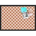 thumbnail image 1 of PinPix 27x19 Custom Cork Bulletin Board Argyle Burnt Orange Poster Board Has a Fabric Style Canvas Finish, Framed in Argyle Burnt Orange, by ArtToFrames (PinPix-634), 1 of 6