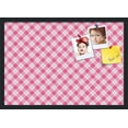 thumbnail image 1 of PinPix 27x19 Custom Cork Bulletin Board Argyle Pink Poster Board Has a Fabric Style Canvas Finish, Framed in Argyle Pink, by ArtToFrames (PinPix-635), 1 of 6