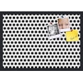 thumbnail image 1 of PinPix 27x19 Custom Cork Bulletin Board Black Polka Dot Poster Board Has a Fabric Style Canvas Finish, Framed in Black Polka Dot, by ArtToFrames (PinPix-200), 1 of 6
