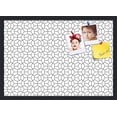 thumbnail image 1 of PinPix 27x19 Custom Cork Bulletin Board Modeco Hex Black Poster Board Has a Fabric Style Canvas Finish, Framed in Modeco Hex Black, by ArtToFrames (PinPix-1539), 1 of 5