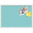 thumbnail image 1 of PinPix 27x19 Custom Cork Bulletin Board Peaks Modern Pattern Aqua Poster Board Has a Fabric Style Canvas Finish, Framed in Peaks Modern Pattern Aqua, by ArtToFrames (PinPix-1790), 1 of 6