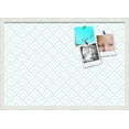 thumbnail image 1 of PinPix 27x19 Custom Cork Bulletin Board Peaks Modern Pattern White Aqua Poster Board Has a Fabric Style Canvas Finish, Framed in Peaks Modern Pattern White Aqua, by ArtToFrames (PinPix-1791), 1 of 6