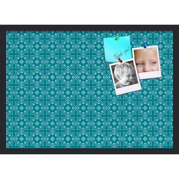 PinPix 27x19 Custom Cork Bulletin Board Poster Board Has a Fabric Style Canvas Finish, Framed in Other, by ArtToFrames (PinPix-596)