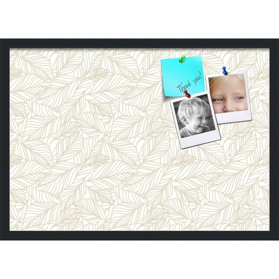 PinPix 27x19 Custom Cork Bulletin Board White Sand Poster Board Has a Fabric Style Canvas Finish, Framed in White Sand, by ArtToFrames (PinPix-1880)