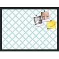 thumbnail image 1 of PinPix 27x20 Custom Cork Bulletin Board Diamond Modern Pattern Aqua Poster Board Has a Fabric Style Canvas Finish, Framed in Diamond Modern Pattern Aqua, by ArtToFrames (PinPix-1798), 1 of 5