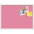 thumbnail image 1 of PinPix 27x20 Custom Cork Bulletin Board Hot Pink Diamond Poster Board Has a Fabric Style Canvas Finish, Framed in Hot Pink Diamond, by ArtToFrames (PinPix-302), 1 of 6