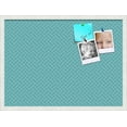 thumbnail image 1 of PinPix 27x20 Custom Cork Bulletin Board Lattice Aqua Poster Board Has a Fabric Style Canvas Finish, Framed in Lattice Aqua, by ArtToFrames (PinPix-1816), 1 of 1