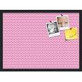 thumbnail image 1 of PinPix 27x20 Custom Cork Bulletin Board Pink - White Dots Poster Board Has a Fabric Style Canvas Finish, Framed in Pink - White Dots, by ArtToFrames (PinPix-362), 1 of 6