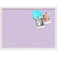 thumbnail image 1 of PinPix 27x20 Custom Cork Bulletin Board Purple Polka Dot Poster Board Has a Fabric Style Canvas Finish, Framed in Purple Polka Dot, by ArtToFrames (PinPix-504), 1 of 6