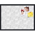 thumbnail image 1 of PinPix 27x20 Custom Cork Bulletin Board Sketch Circles Grey Poster Board Has a Fabric Style Canvas Finish, Framed in Sketch Circles Grey, by ArtToFrames (PinPix-1924), 1 of 6